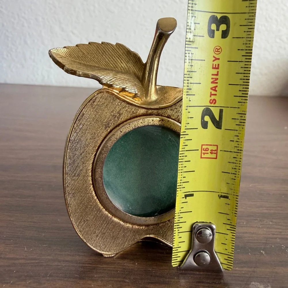 Vintage Ted Arnold Ltd Brass Apple Picture Frame Mid Century Modern Decor Gift